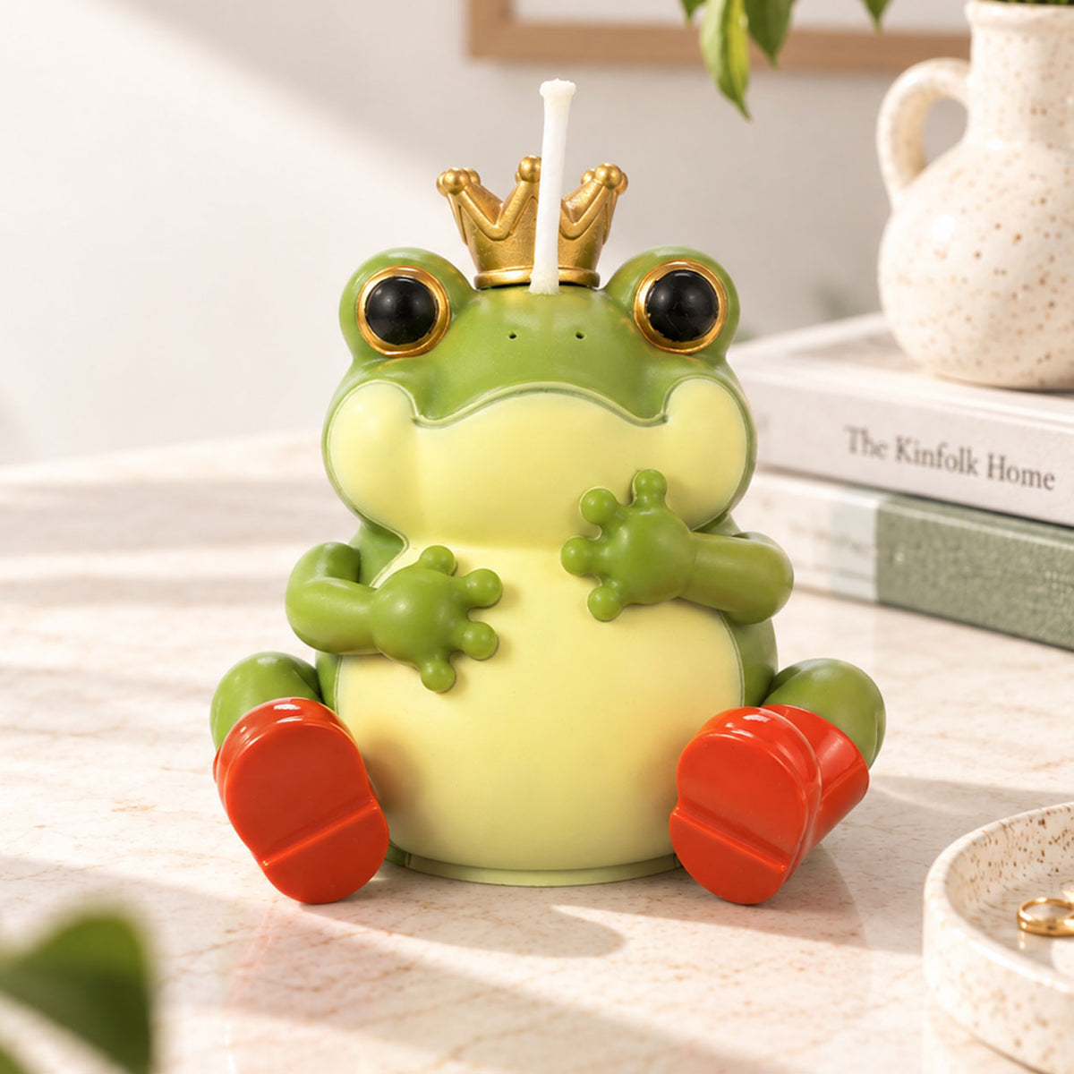 Cute Frog-Shaped Soy Candle – Forest Meadow Scent