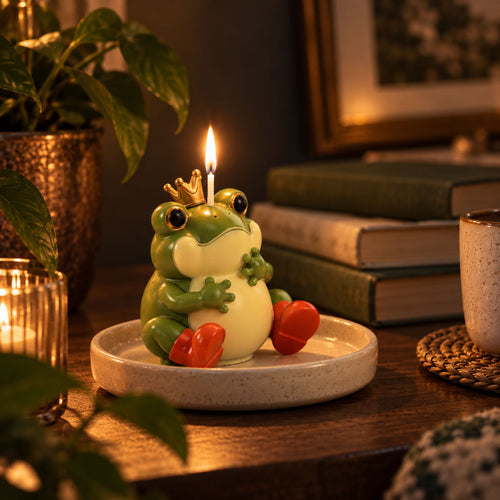 Cute Frog-Shaped Soy Candle – Forest Meadow Scent