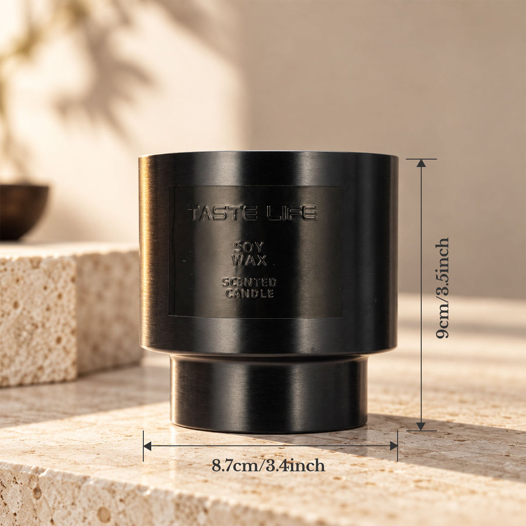 Teakwood & Tobacco Soy Candle with Crackling Wood Wick