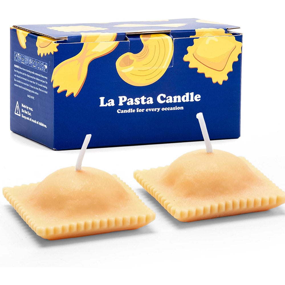 2.08 oz Vanilla Scented Ravioli Pasta Candles – Natural Soy Wax