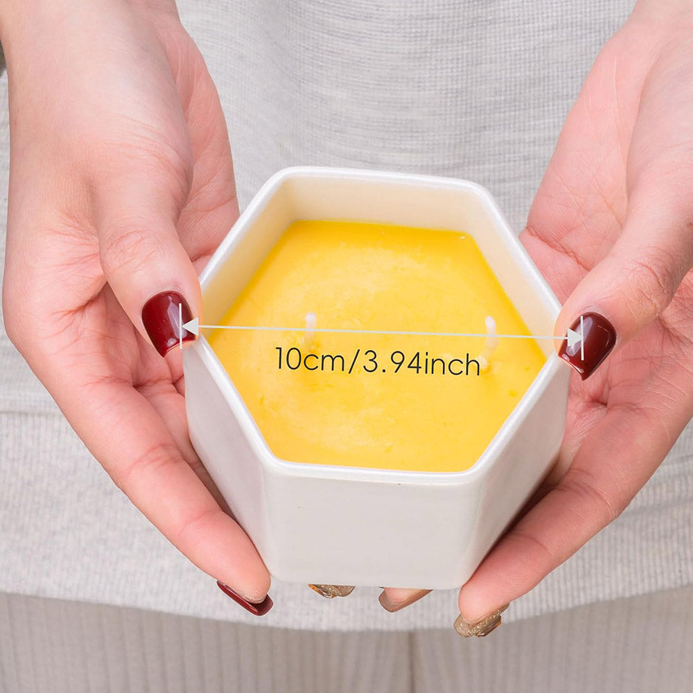 5.6 oz Honey Scented Candle - Natural Beeswax Candle